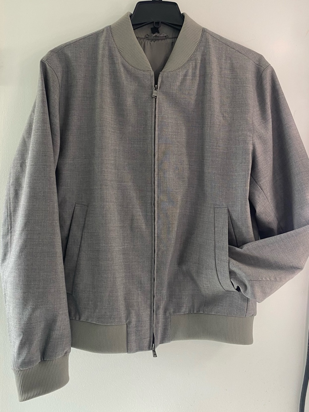 Hugo Boss Gray Bomber Jacket